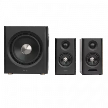 Edifier S355DB 2.1 boekenplankluidsprekersysteem met subwoofer, walnoot