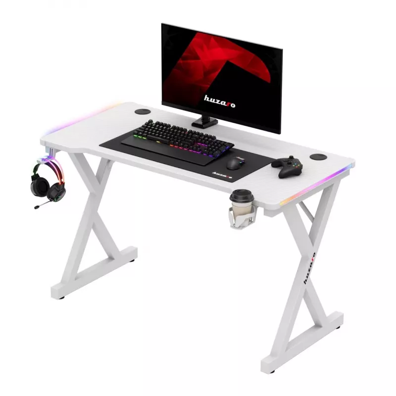 HUZARO HERO 2.3 RGB WHITE gaming bureau