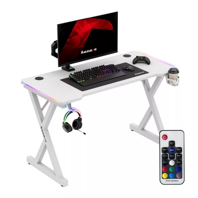 HUZARO HERO 2.3 RGB WHITE gaming bureau
