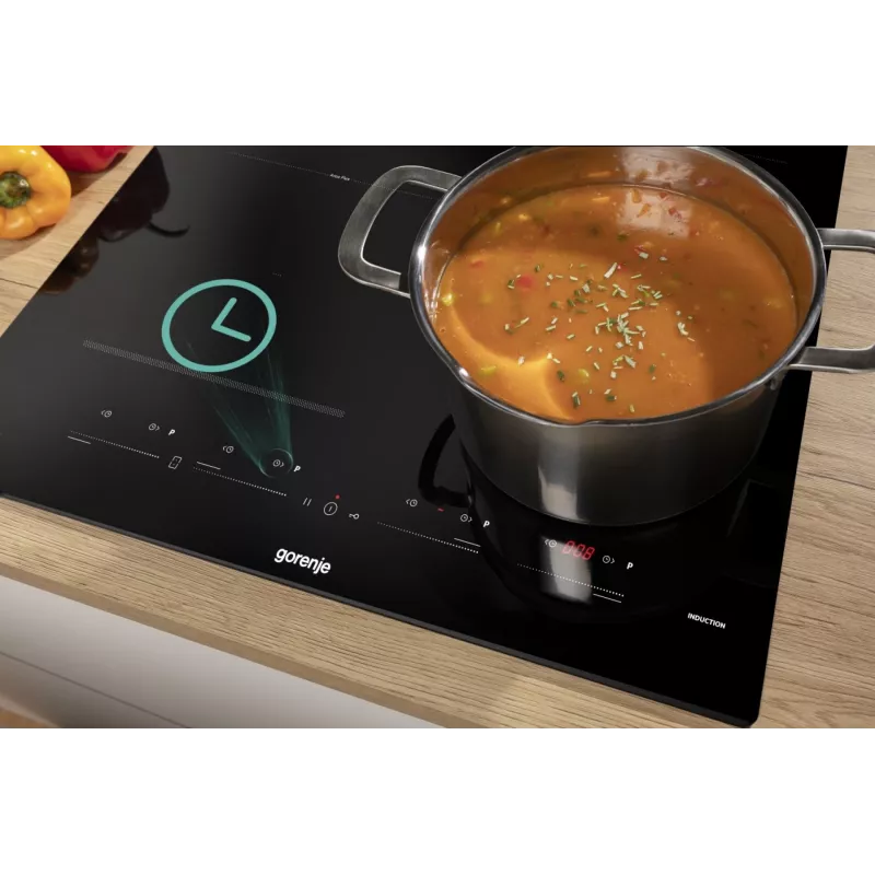 Gorenje inductiekookplaat GI6432BSC 60 cm zwart met PowerBoost, timer, kinderslot