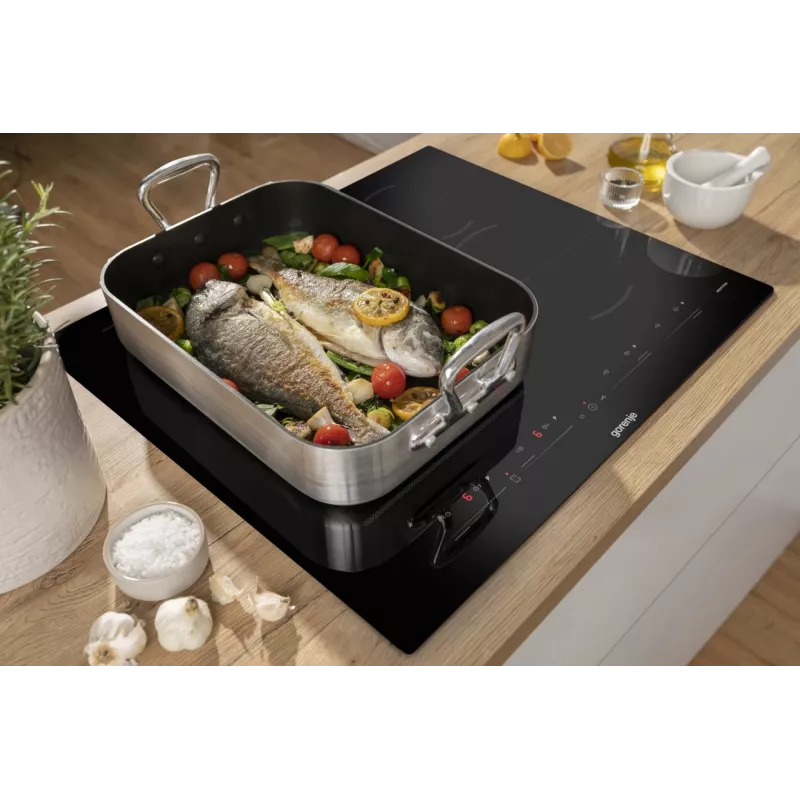 Gorenje inductiekookplaat GI6432BSC 60 cm zwart met PowerBoost, timer, kinderslot