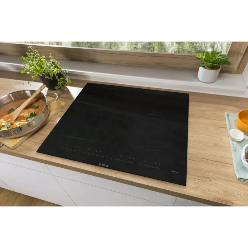 Gorenje inductiekookplaat GI6432BSC 60 cm zwart met PowerBoost, timer, kinderslot