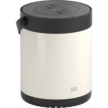 Bachmann MOV:E mobiele stroomvoorziening, 4x USB-A/C-lader, 220 W, met beveiligingsslotadapter, wit/zwart