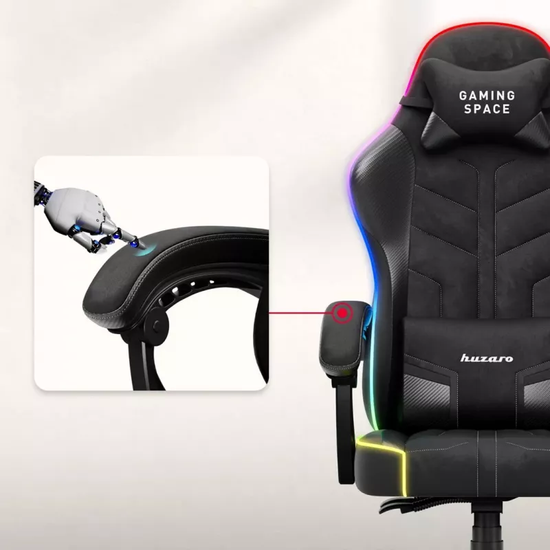 Huzaro Force 2.7 RGB zwarte gamingstoel