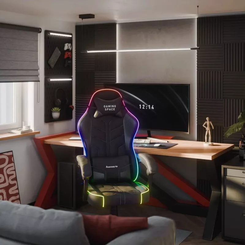Huzaro Force 2.7 RGB zwarte gamingstoel