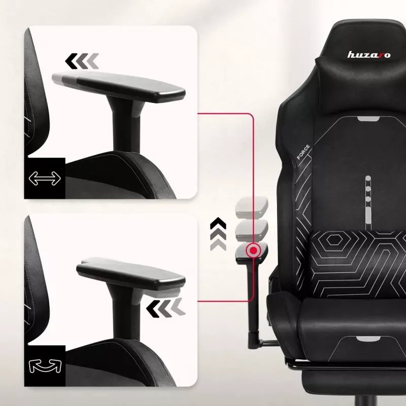 Huzaro Force 8.1 zwarte gamingstoel