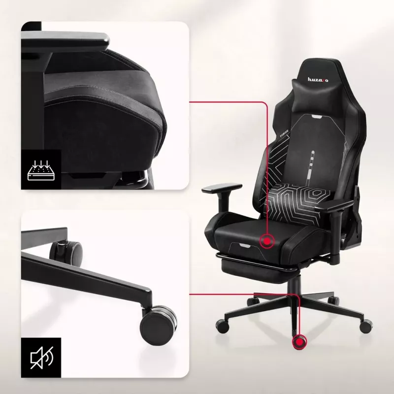 Huzaro Force 8.1 zwarte gamingstoel