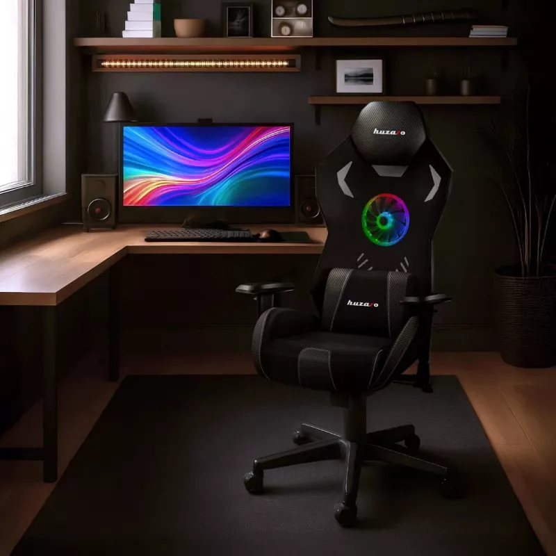 Huzaro Combat 7.6 RGB zwarte gamingstoel