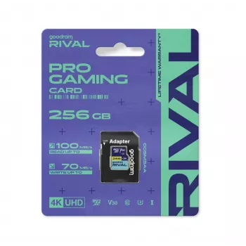 GOODRAM microSDXC 256GB RIVAL UHS-I U3 V30 C10 + adapter
