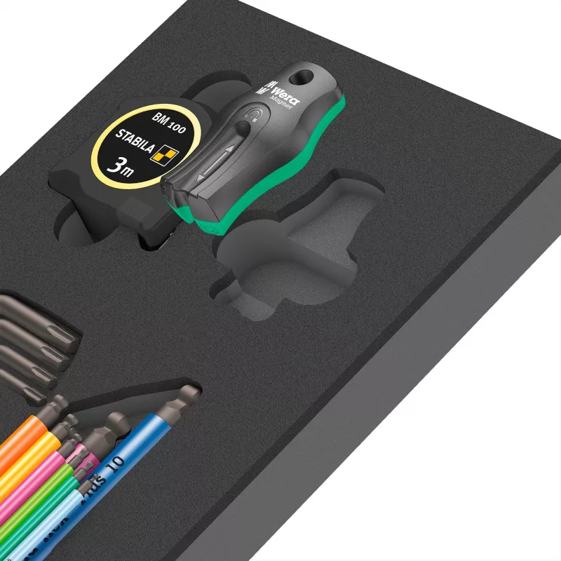 Wera 9740 Hex-Plus L-sleutelset metrisch 9-delig met kogelkop en kleurcodering
