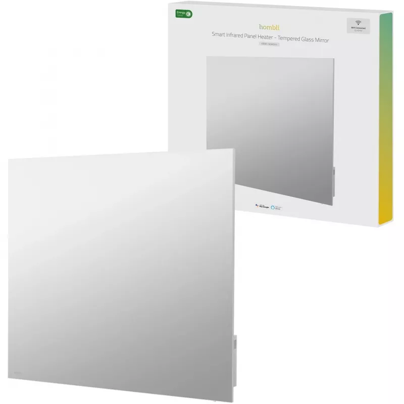 Hombli Smart Infrared Glass verwarmingspaneel 400W spiegel