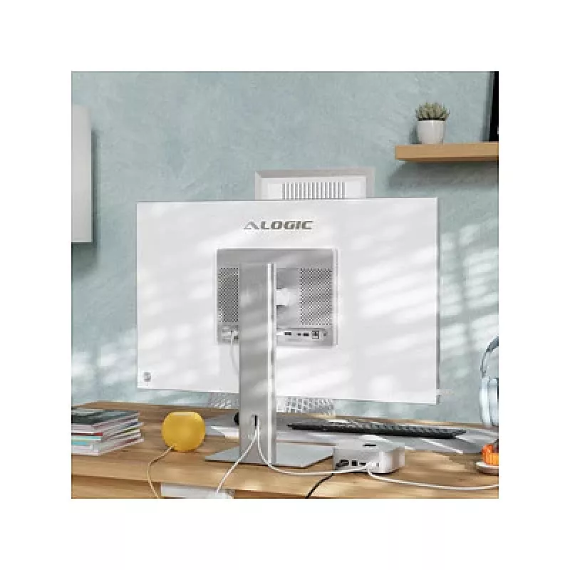 ALOGIC ASPEKT 32 inch 4K UHD matte docking monitor zilver