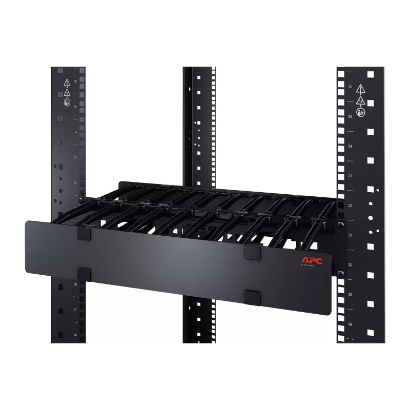 APC Horizontale Kabelmanager Enkelzijdig 2U 6-Inch Diep met Deksel