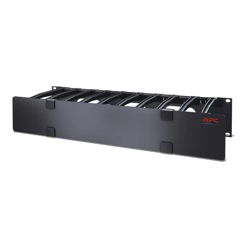 APC Horizontale Kabelmanager Enkelzijdig 2U 6-Inch Diep met Deksel