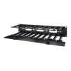 APC Horizontale Kabelmanager Enkelzijdig 2U 6-Inch Diep met Deksel