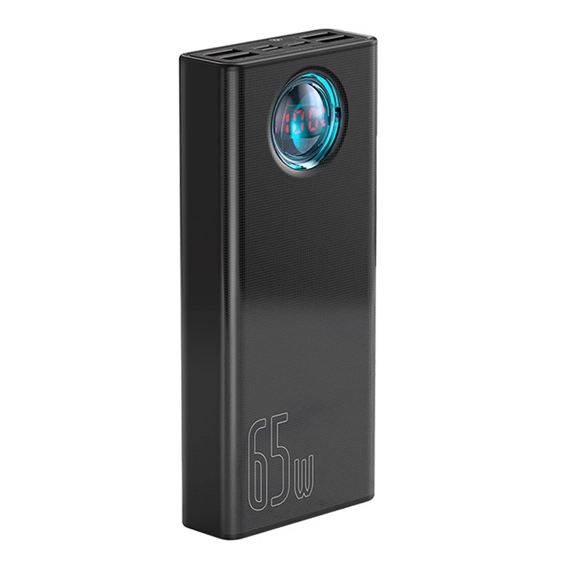 Baseus Amblight powerbank 30000mAh, 4xUSB, USB-C, 65W, zwart