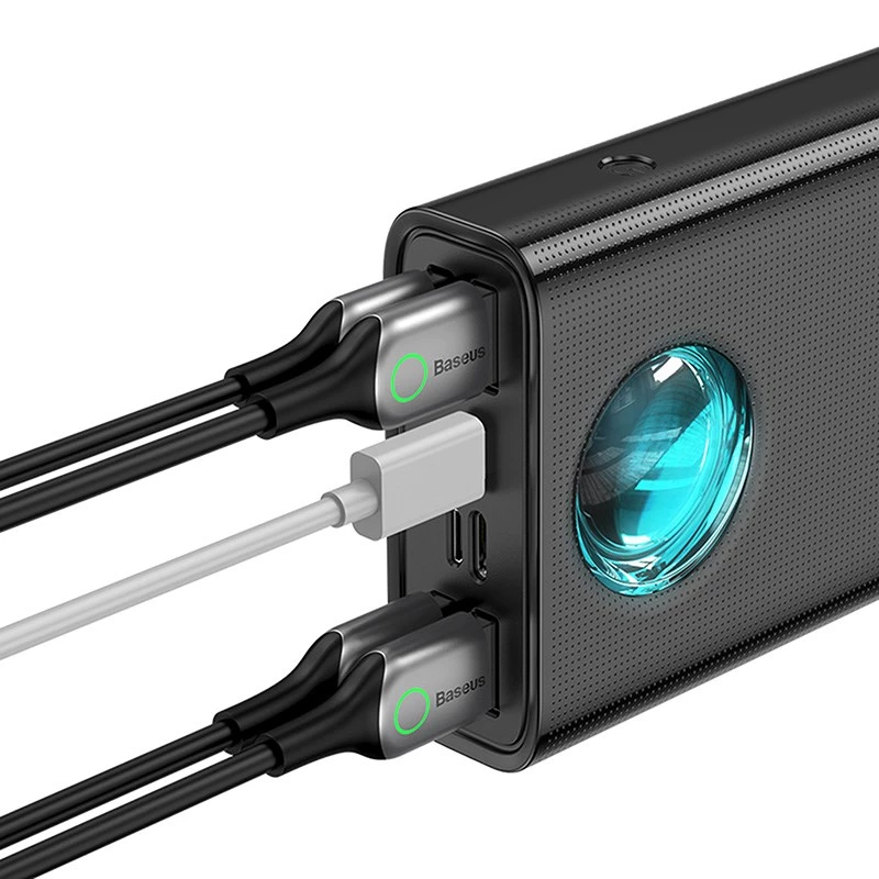 Baseus Amblight powerbank 30000mAh, 4xUSB, USB-C, 65W, zwart