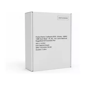 Cradlepoint R920 - draadloze router - WWAN 1GbE dual-band - 3G, 4G - met 5-jarig NetCloud Ruggedized IoT Essentials Plan