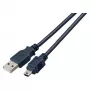EFB USB 2.0 verbindingskabel type A naar Mini B 5-polig Classic zwart 1,5 m