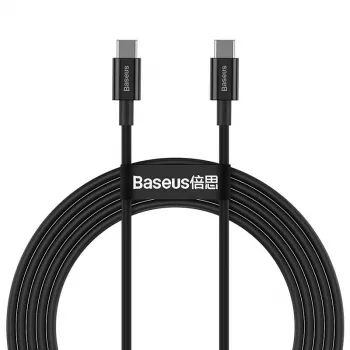 Baseus Superior USB-C naar USB-C kabel 1m zwart 100W snelladen & gegevenssynchronisatie