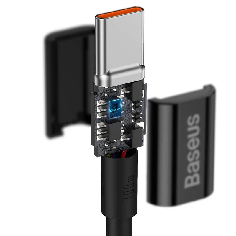 Baseus Superior USB-C naar USB-C kabel 1m zwart 100W snelladen & gegevenssynchronisatie