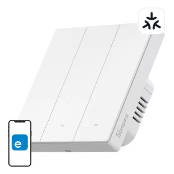 SONOFF M5-3C-86W WiFi Matter slimme wandschakelaar (3-kanaals) wit