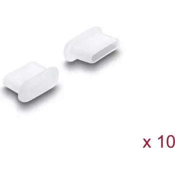 Delock stofkap voor USB Type-C bus, 10 stuks, siliconen, transparant (87409)