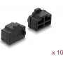 Delock RJ45 stofkap 10 stuks siliconen zwart (87547)