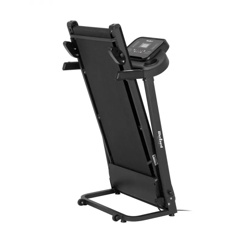 REBEL ACTIVE RBA-1001 opvouwbare elektrische loopband met LCD-display, 12 programma's, 12 km/h, zilver/zwart