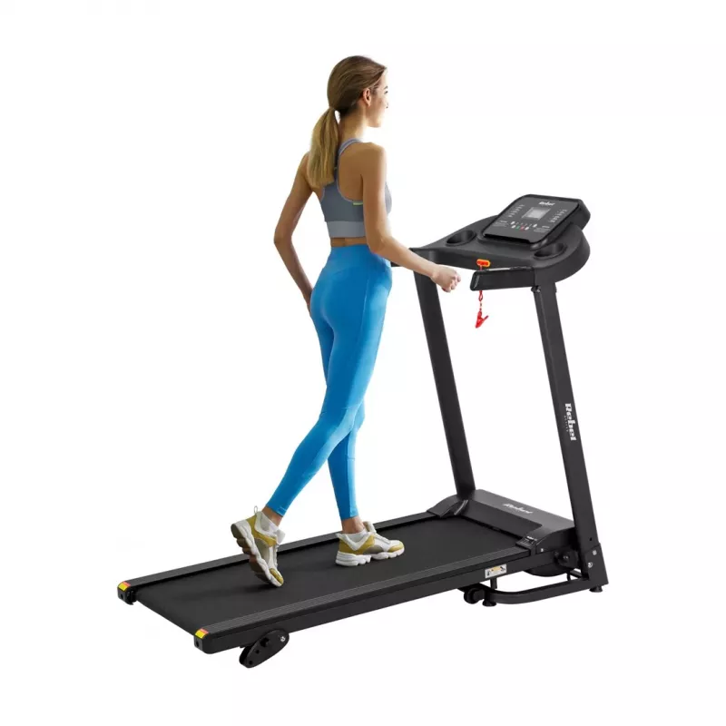 REBEL ACTIVE RBA-1001 opvouwbare elektrische loopband met LCD-display, 12 programma's, 12 km/h, zilver/zwart