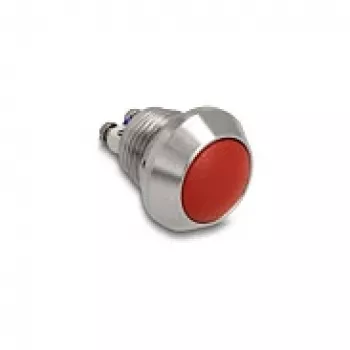 Delock Drukknop voor Paneelmontage 12 mm 2 x Schroefaansluiting Rood