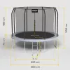 REBEL Active Trampoline PRO 10ft/305 cm met Veiligheidsnet, Zwart/Blauw