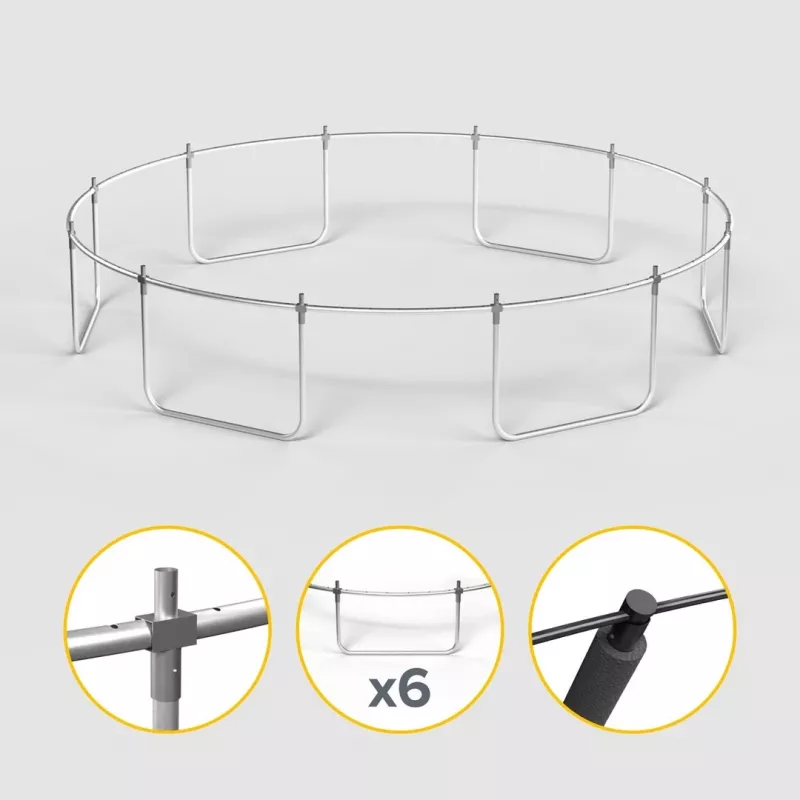 REBEL Active Trampoline PRO 14ft/427 cm met Veiligheidsnet en Ladder