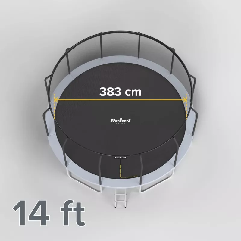 REBEL Active Trampoline PRO 14ft/427 cm met Veiligheidsnet en Ladder