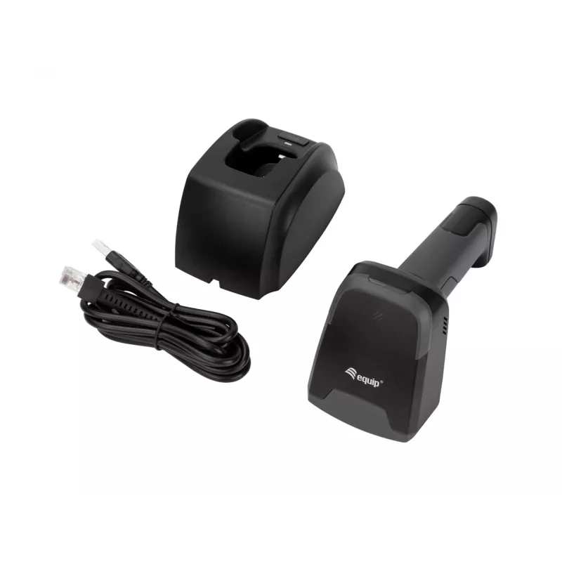 Equip 2D-barcodescanner laser draadloos/2,4GHz+BT+USB grijs