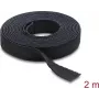 Delock klittenband op rol zwart L 2 m x B 13 mm (19030)