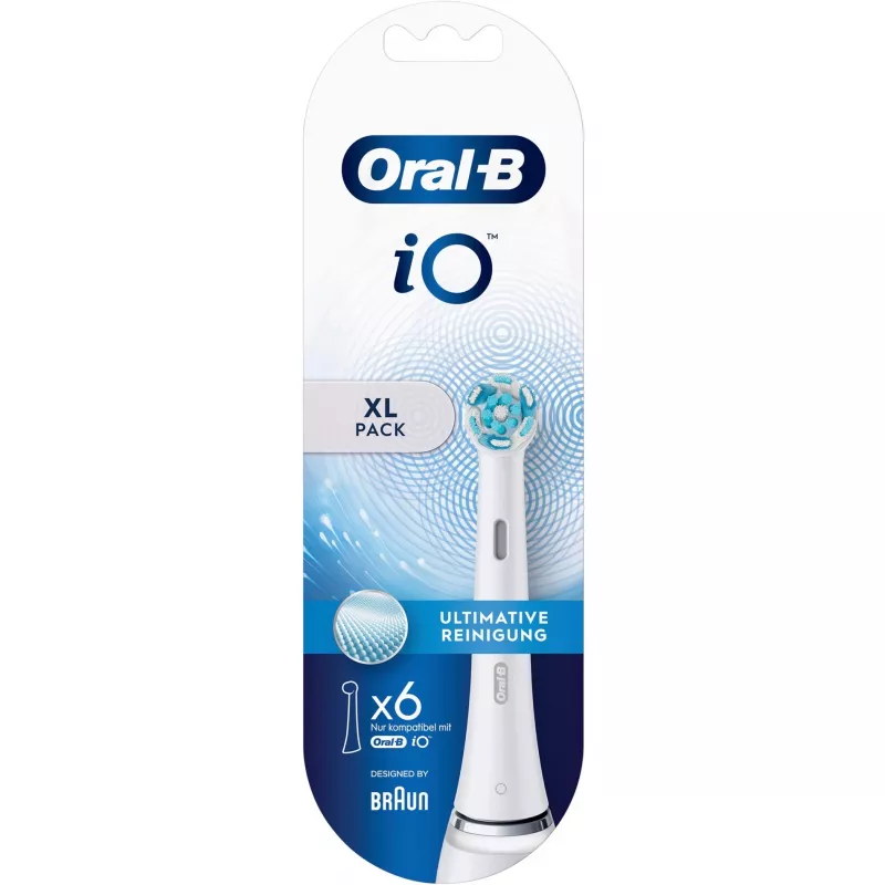 Oral-B iO Ultimate Clean borstelkoppen wit, 6 st. vervangende tandenborstelkoppen