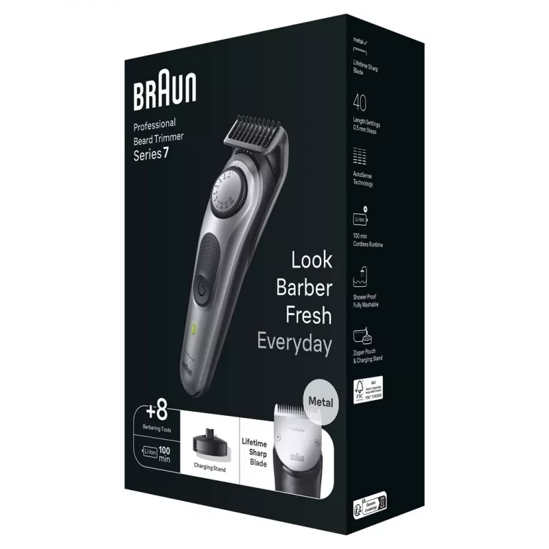 Braun BT7420 baartrimmer - all-in-one-trimmer - zwart/grijs