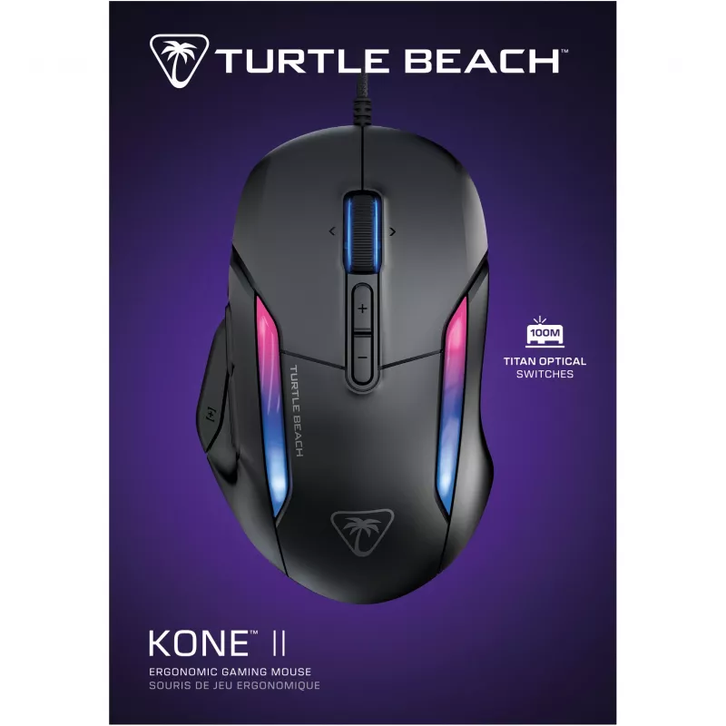Turtle Beach Kone II ergonomische RGB-gamingmuis, zwart