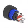 Delock 22 mm inbouw-drukschakelaar, vlak, rode LED, soldeeraansluitingen, 1 NO, 230 V AC/DC