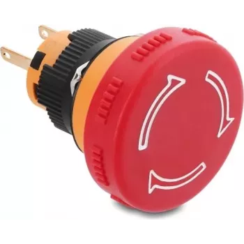 Delock paddestoelschakelaar voor paneelmontage 16 mm 2 x soldeeraansluiting kunststof 32 mm Ø zwart