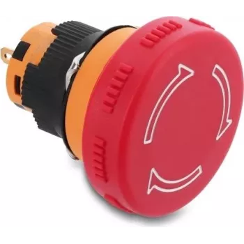 Delock paddestoelschakelaar 16 mm montagegat 2 x soldeerpen (kort) kunststof 32 mm Ø zwart