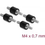 Delock trillingsdemper M4 x 0,7 mm D 10 x H 10 mm met 2 x uitwendige schroefdraad 4 stuks zwart (60798)
