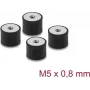 Delock trillingsdemper M5 x 0,8 mm D 20 x H 15 mm met 2 x inwendige schroefdraad 4 stuks zwart