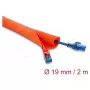 Delock zelfsluitende kabelslang 2 m x 19 mm oranje