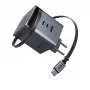 UGREEN X616 GaN-oplader 100W 2x USB-C 1x USB-A 1x oprolbare USB-C-kabel (65828)