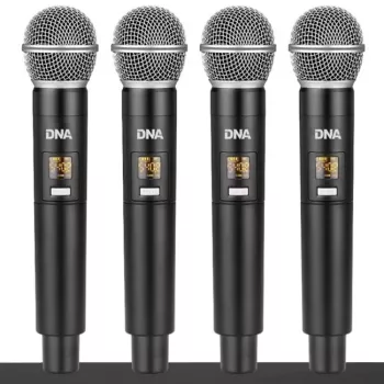 DNA QMIC4 draadloze microfoon met 4 handsenders