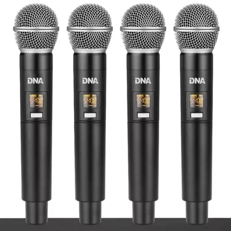 DNA QMIC4 draadloze microfoon met 4 handsenders