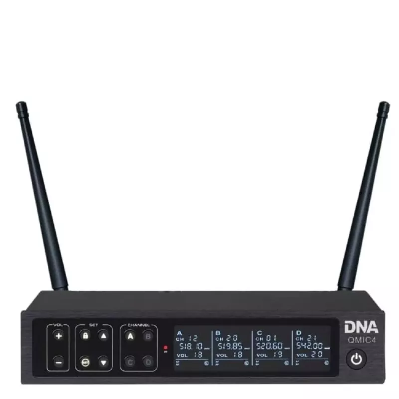 DNA QMIC4 draadloze microfoon met 4 handsenders