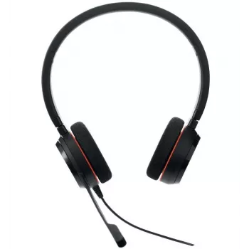 Jabra Evolve 20 MS stereo USB-C on-ear headset met noise-cancelling microfoon, zwart